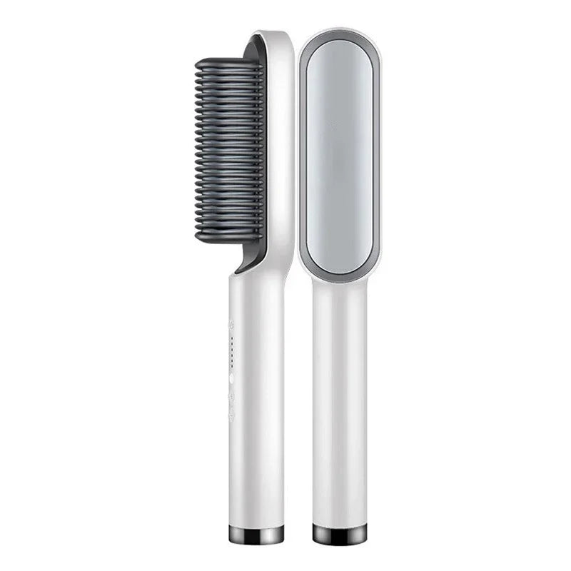 Thermostatic Hair Straightener Comb 5 Temperature Settings Straightening Brush Quick Heat Professional Hair Straightening Brush